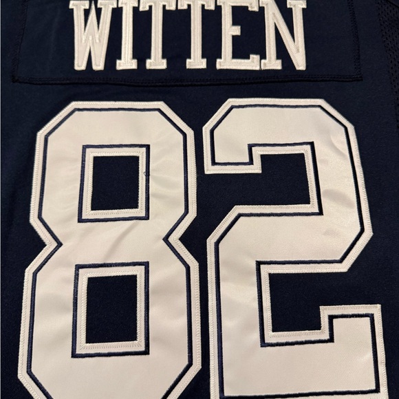 Nike Navy and White Cowboys Jersey- Witten/82 - Picture 3 of 4